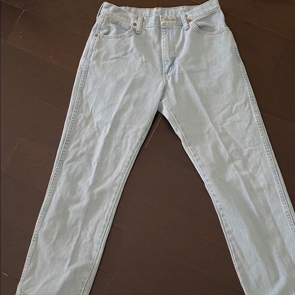 Wrangler Men's Light Blue Straight Jeans